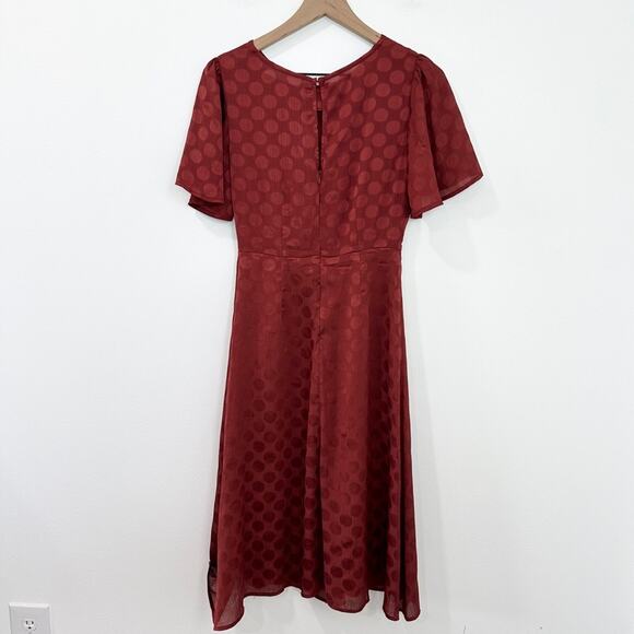 Astr The Label Ebony Dress Midi Flutter Sleeve size XS Polka Dot - Picture 3 of 8